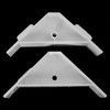 AXLIZER 12PCS 90 Degree Cabinet Triangle Bracket Plastic White Corner