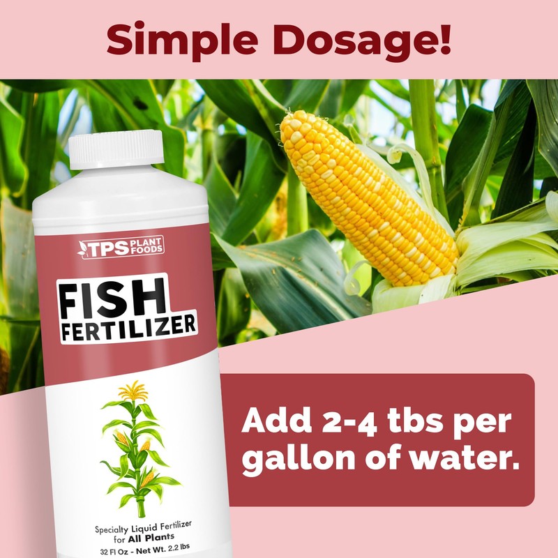 Fish Fertilizer, Complete Liquid Fish Plant Food, 32 oz (1