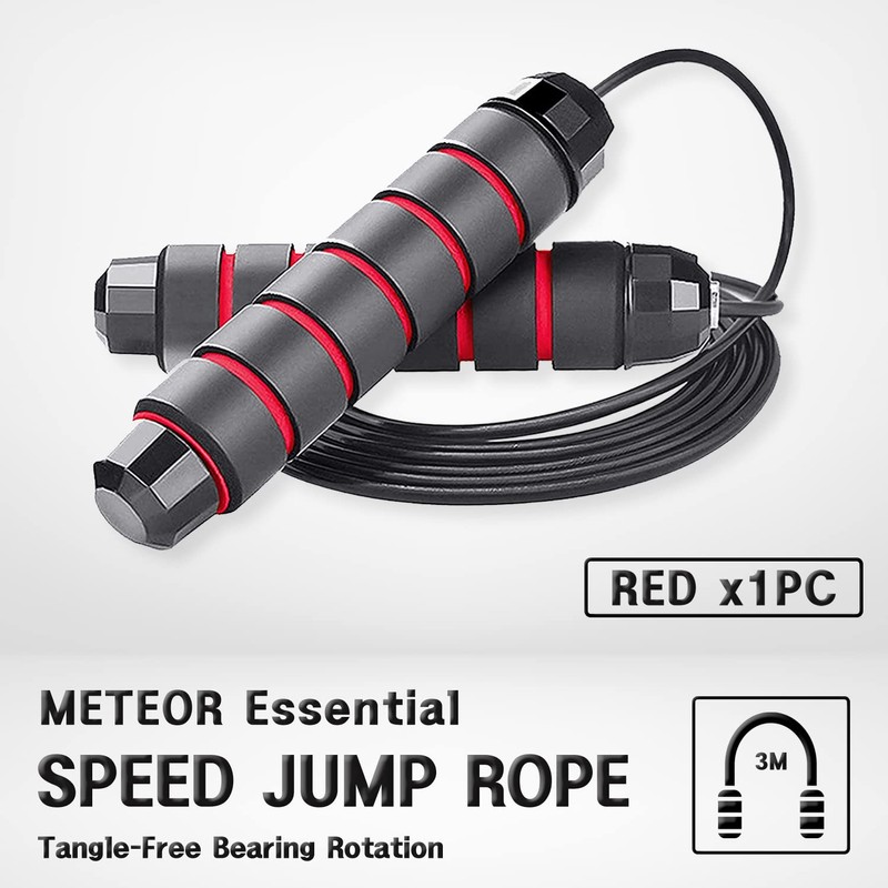METEOR Adjustable Jump Rope for Cardio Exercise - Premium Skipping