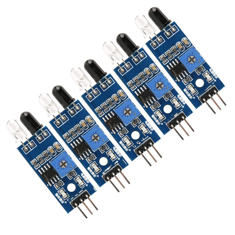 5PCS IR Infrared Obstacle Avoidance Sensor Module,Adjustable and Easy to
