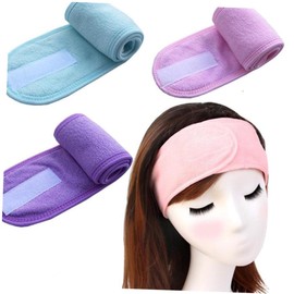 Healeved 3pcs Shower Headband Sticky Sweat Absorbent Bathing Hair Hoops for Face Washing Skincare Spa and Makeup Grey Pink Comfortable Breathable Hair Accessories