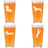 MIP 16 oz Beer Pint Glass Dachshund Collection Gift Set
