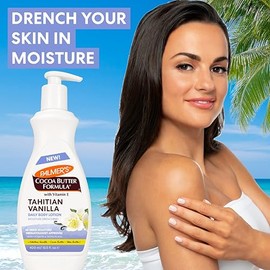 Palmers Cocoa Butter Formula Tahitian Vanilla Locin Corporal, Locin Hidratante Diaria para Piel Seca con Manteca de Karit y Vitamina E, Humectacin 48 