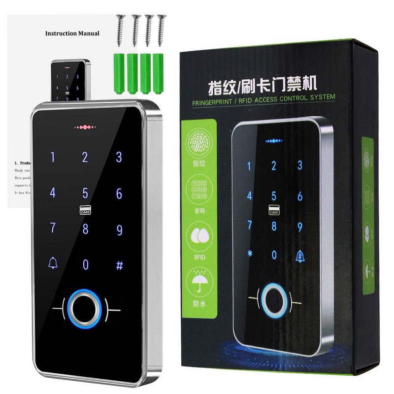 KurDunly RFID Biometric Fingerprint Access Control Keypad, Waterproof Touch Controller