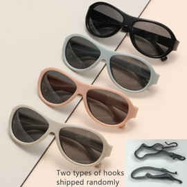 Musivon Baby Sunglasses 0-1.5 Years, Boys Girls Polarised Sunglasses Flexible Frame, pink