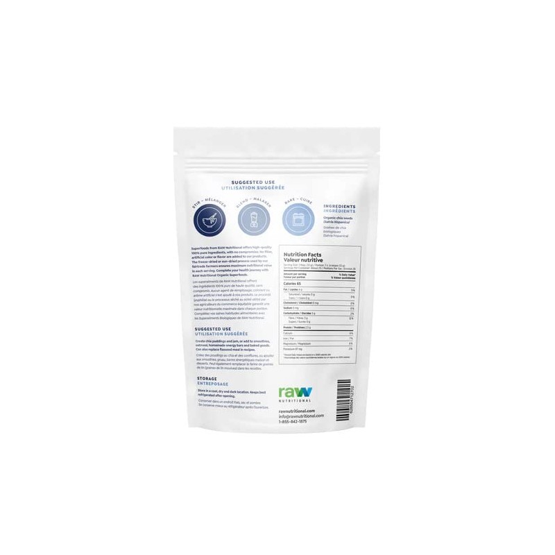 Raw Nutritional Organic Chia Seeds | Complete Source of Vegetable
