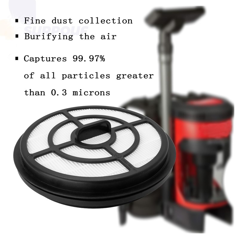 SURPOUF 49-90-1963 HEPA Filter Fits For Milwaukee M18 FUEL 3-In-1