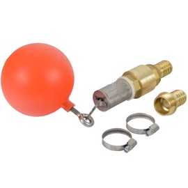 Agora Suction Set 1 Inch (Float Ball Suction Hook & Eye Bolts and Key Ring Made from Stainless Steel and Brass Check Valve) Working Pressure: 4 Bar Maximum Flow Rate 3000L/H Mesh Wide Mesh Filter: 1 mm, Outputs: 1 Inch (30.3 mm) Female Messingbuchsen