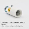 E12 Ceramic Candelabra Socket,E12 Light Bulb Socket with Pipe Fixing
