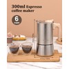 Sivaphe Stainless Steel Stovetop Espresso Coffee Maker, 6cups Espresso pot,