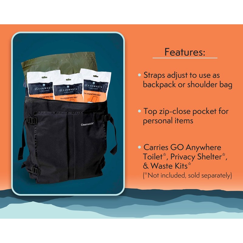 Cleanwaste GO Anywhere Toilet Storage Back Pack