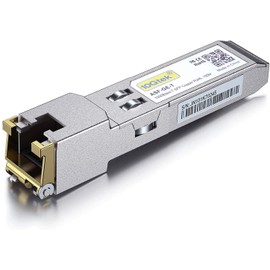 10Gtek 1.25G SFP-T, 1000Base-T Copper SFP Module, SFP to RJ45 SFP, Optical Transceiver, Compatible with Cisco GLC-T/SFP-GE-T, Meraki MA-SFP-1GB-TX, Netgear, Ubiquiti UF-RJ45-1G, Mikrotik, Intel,