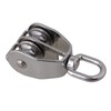 CNBTR M25 Silver 304 Stainless Steel 25mm Swivel Double Pulley