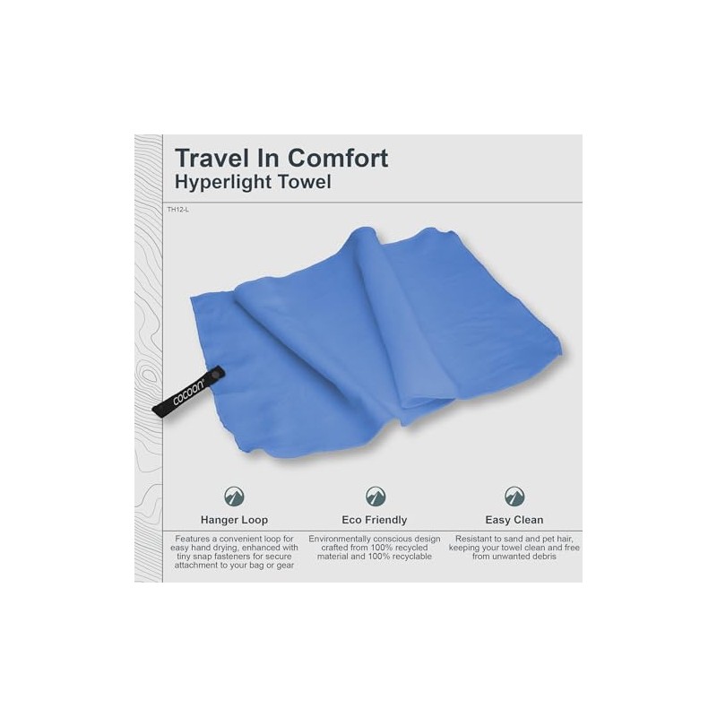 Cocoon Microfibre Towel Hyperlight L 120 x 60 cm