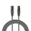 Nedis COTG15010GY100 Balanced XLR Audio Cable | XLR 3-Pin Male