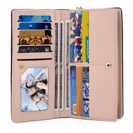 UTO Ladies Purse Card Wallet for Women Cat Pendant Bow Tassel PU Leather Black