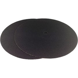 Starcke Premium 17 Inch x 1 Inch Hole Double Sided Sanding Discs - Black Heavy Duty Silicon Carbide - for Wood Floor Finishing Use with Buffer Or Sander (10, 50 Grit)