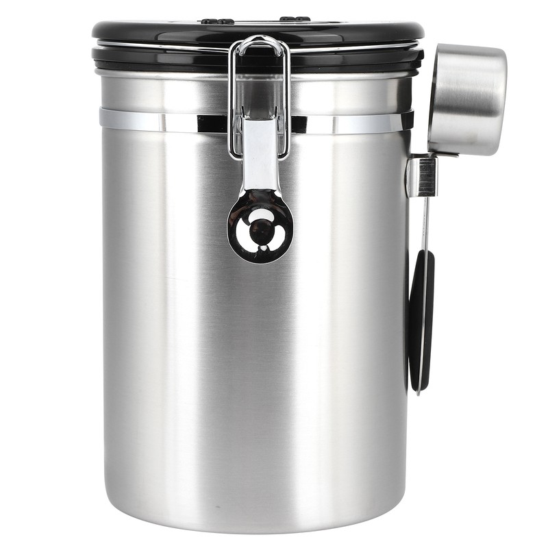 Stainless Steel Coffee Bean Airtight Canister Tea Dried Fruits Storage