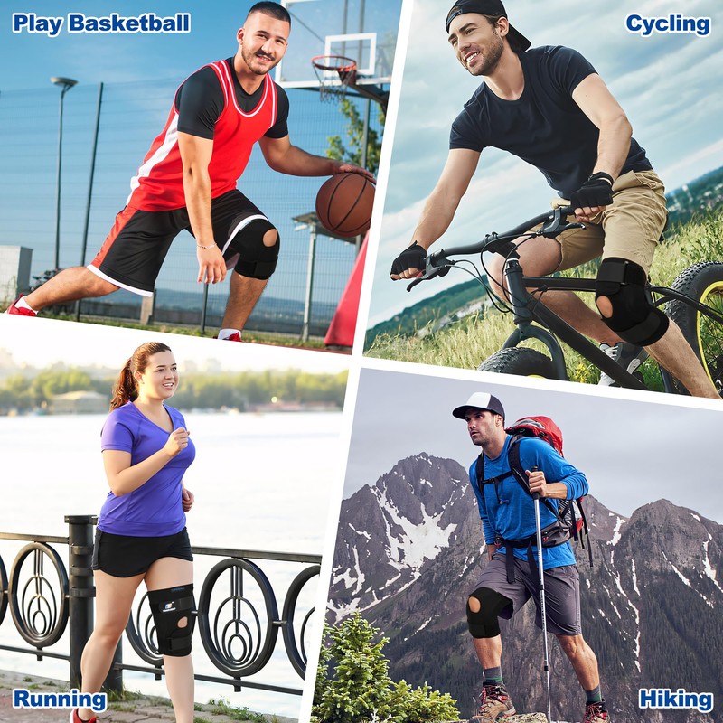 Knee Brace with Side Stabilizers for Knee Pain Meniscal Tear