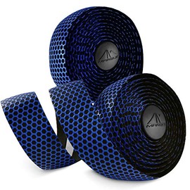 MARQUE Hex Bicycle Handlebar Tape - Road Bike Handle bar Tape 2PCS per Set (Blue)