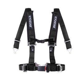 Kyostar 4 Point Safety Harness 2 Inch with Ultra Soft Heavy Duty Shoulder Pads, Black