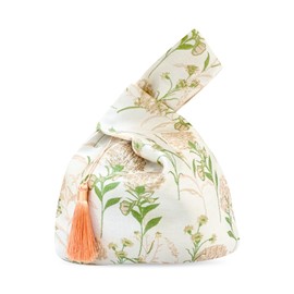 Koundeneko Japanese Style Handbag, Floral Pattern, With Tassel, Handheld Pouch, Yukata, Kimono Bag, Coins, Accessories, Keys, Wallet, Accessory Storage, Fireworks Festivals, Summer Festivals, Coming-of-Age Ceremonies, Shichi-Go-San Festivals, Pink