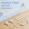 LUXEAR Suction Cup Towel Bar, 24 inches Adjustable Towel Rack