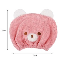 Children's Hair Drying Towel, Towel Cap, Bear Pattern, Hair Cap, Absorbent Towel, Quick Drying, Cute, Dry Cap, For Children, Bath, Gym, Hot Springs, Swimming Pools