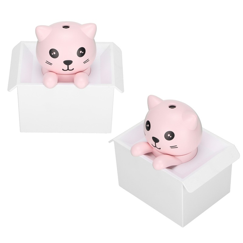 Air Humidifier 330ml Mute Adjustable Fog Mode Cat Shape Portable