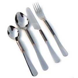 Medieval Eating Utensil Set Silverware Flatware Stainless Steel Fork Spoon Knife with Rustic Finish Hand Forged Handle - Dishwasher Safe