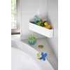 Yamazaki 4264 Magnetic Bathroom Corner Toy Rack, White, Approx. 13.0