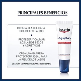Eucerin Aquaphor Loción Corporal Piel Extra Seca, 50ml  Aquaphor Reparador De Labios Sos, 10ml, color, 10 ml, pack ofpaquete de                       