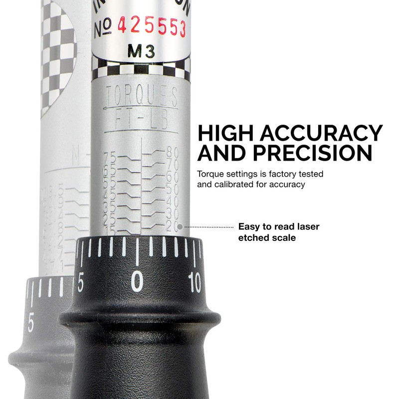 Neiko PRO 03707B 3/8" Drive Adjustable Click Torque Wrench |