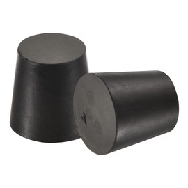 sourcing map Rubber Tapered Plug 20mm to 26mm Solid Test Tubes Bungs Stopper Black for Lab Home 10 Pieces