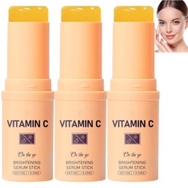 Vitamin C Face Serum Stick Brightening&Hydrating Serum for Dark Spots,Wrinkle Remover for Fine Lines,Even Skin Tone&Under Eye Brightener|Face&Body Balm Stick,Suitable for Skin&Anti-Aging Care (3PCS)