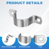 PATIKIL 1-3/8" (35mm) Rigid Pipe Strap, 12 Pcs 304 Stainless