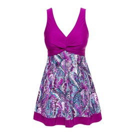 MiYang Women's Shaping Body Swimsuit One-Piece Swimwear Spa Suit Size tag 4XL/US size XL,Purple