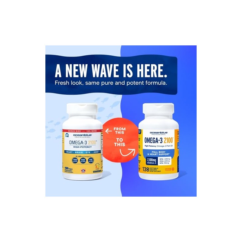Ocean Blue Omega 3 2100-138 ct - Bonus Bottle 15