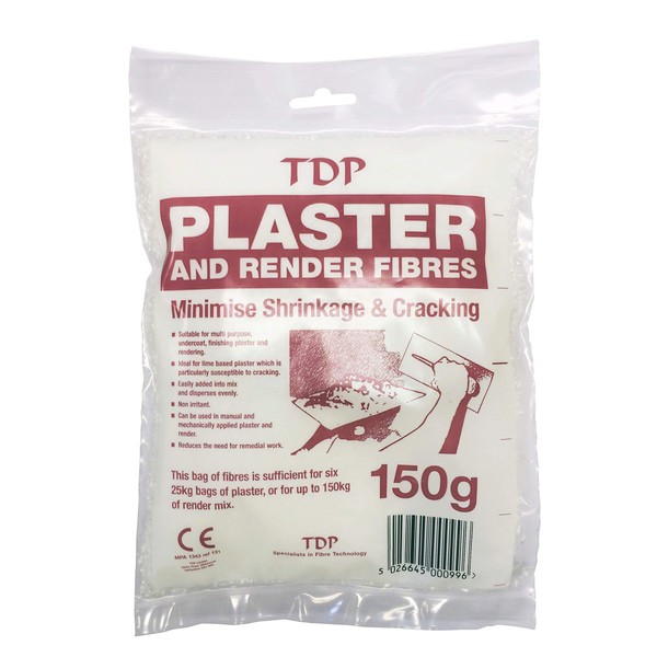 Plaster and Render Fibres Additive 2.2mm Fibres 150 Grams