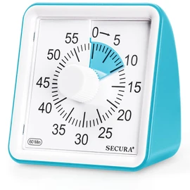 Secura 60-Minute Visual Timer, Classroom Timer, Countdown Timer for Kids and Adults, Time Management Tool for Teaching (Blue & Blue)