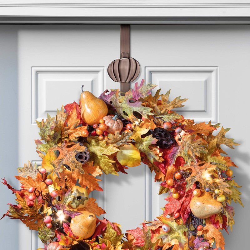 Haute Decor Adapt Adjustable Length Door Wreath Hanger with Interchangeable