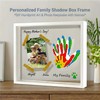 Hzorille Horizontal Family Handprint Kit 3D Floating Frame (White)