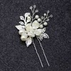 JUSTUSNX Silver Bride Wedding Headpiece Pearl Hair Pins Accessories Bridal