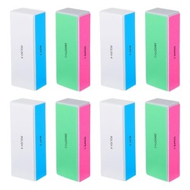 Ptwola 8 limas para el cuidado de las uñas, bloque pulidor de uñas, bloque de 4 lados, elimina los bordes, produce limas de uñas brillantes, pulidor p