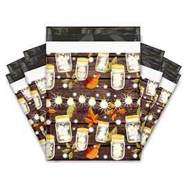 10x13 (100) Mason Jars Designer Poly Mailers Shipping Envelopes Premium Printed Bags