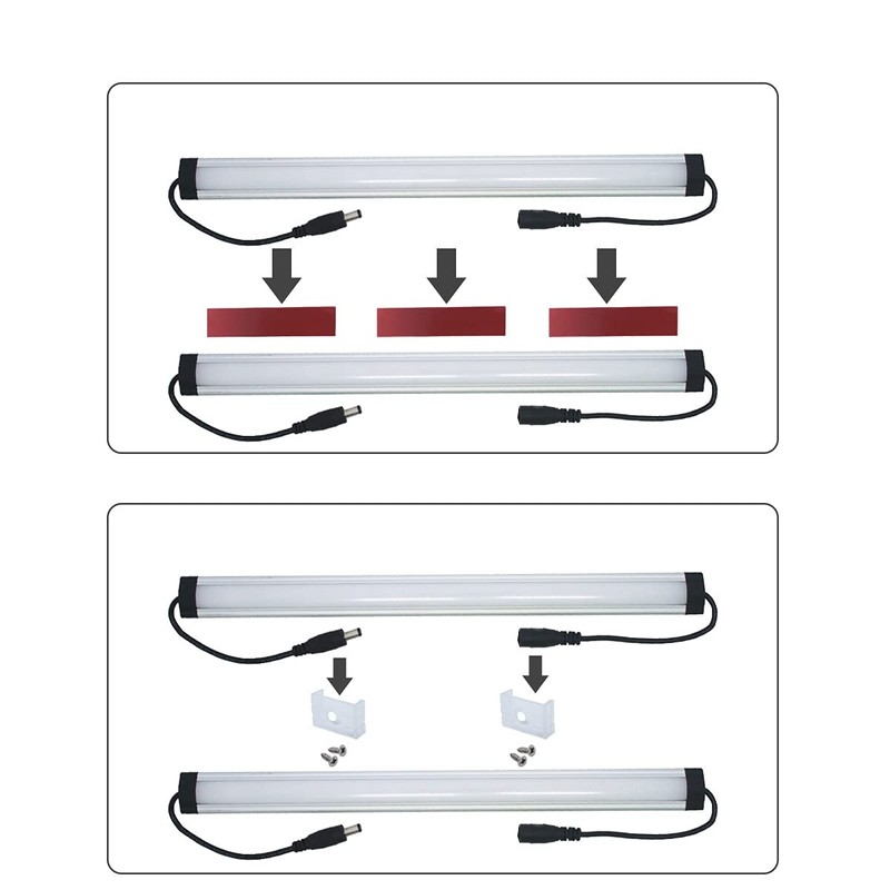 Litever Under Cabinet LED Light Bar Kits Plug in 3