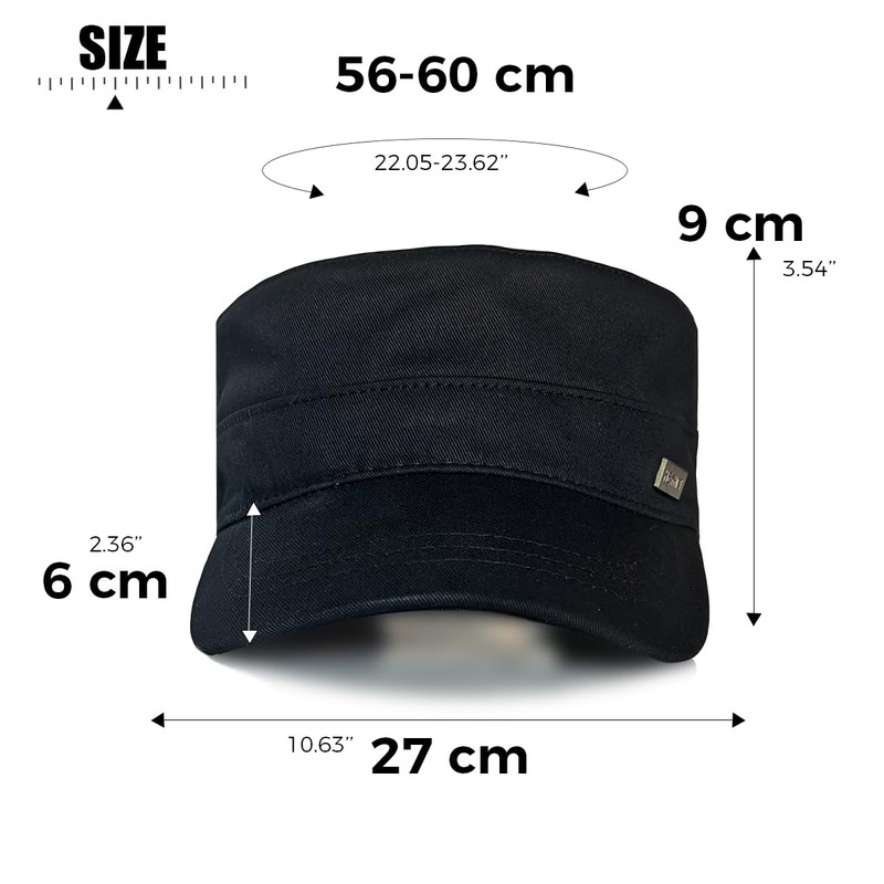 RUNQIU Military Design Solid Work Cap Retro Denim Military Cap