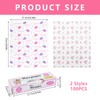 Bekecidi Wax Paper Greaseproof Food Wrapping Paper, 100 Sheets Rose