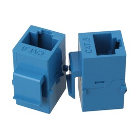 BQLZR Blue CAT6 Female to Female RJ45 Ethernet Gigabit Keystone Jack Coupler Pack of 5