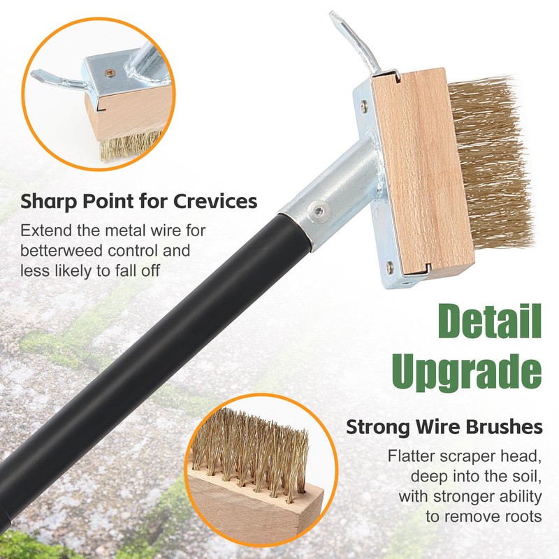 LLARGUEST Paver Weed Removal Tool, Crack Weeder Puller Tool Moss